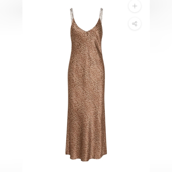 NWT Catherine Gee Emma Silk Slip Leopard print Dress - Picture 1 of 2